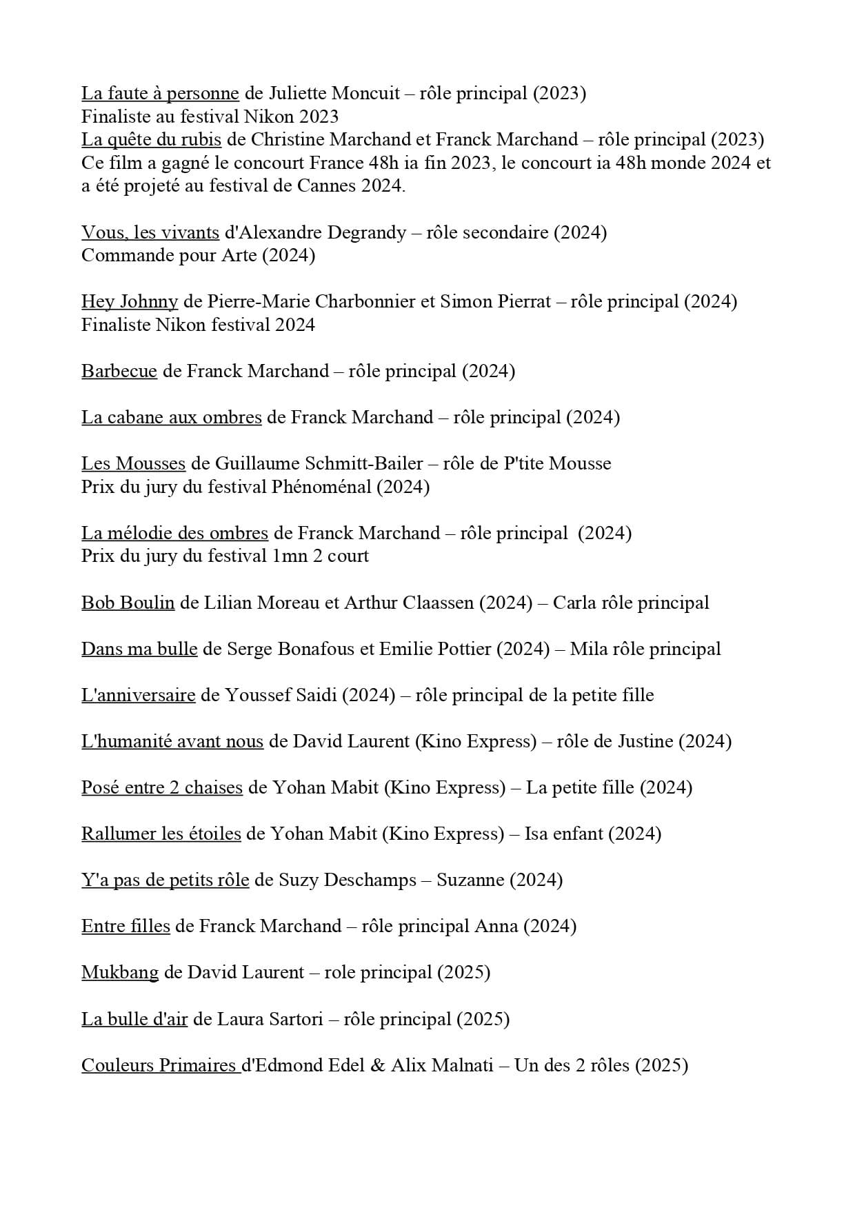 CV de Zoé Chazal - page 2